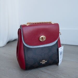 Coach Convertible Mini Backpack In Signature Canvas